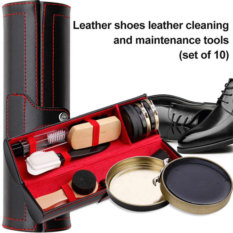 Sneaker Cleaning Kit - ชุดอุปกรณ์ขัดรองเท้าหนัง 1 ชุด พร้อมแปรงทำความสะอาด ช่วยให้รองเท้าหนังเงางามสะอาด อุปกรณ์ดูแลรองเท้าหนังแบบพกพา